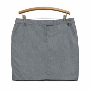 Apostrophe Light Gray Midi Skirt Size 18 | Cotton Lyocell Blend